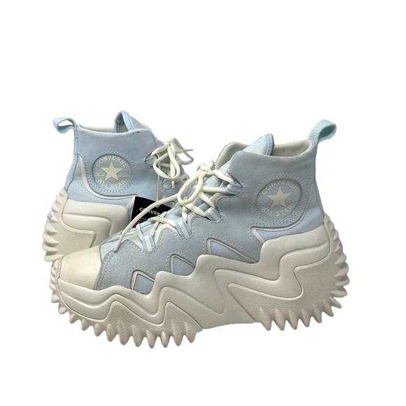 Converse Run Star Motion CX Shoes Skate Sneakers Women Aqua Suede Canvas A05018C - Picture 4 of 7